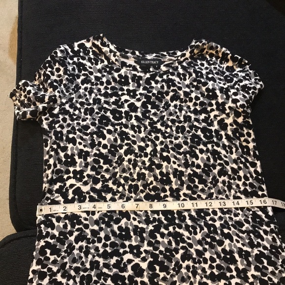 Ellen TRACY 94% Pima Cotton 6% Spandex Crew Neck Tee Shirt Dress Side Pockets-S - Picture 10 of 10